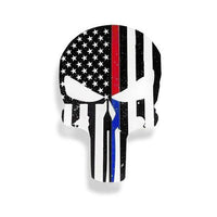 Thin Red and Blue Line American Sticker, 4 x 6 Inches