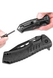 Black Legion Pocket Knife w/ Fire Starter