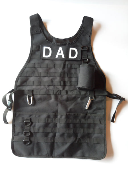 Tactical BBQ Apron With Carabiner and Bottle Opener Caliber Gourmet